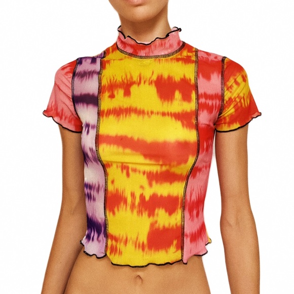 SHEER TURTLENECK TEE - Picture 1 of 3